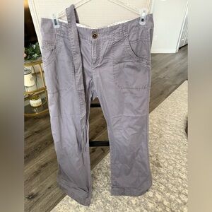 Anthropologie (Daughters of the Liberation) Cargo Pants with Tie Waist, Gray, 8